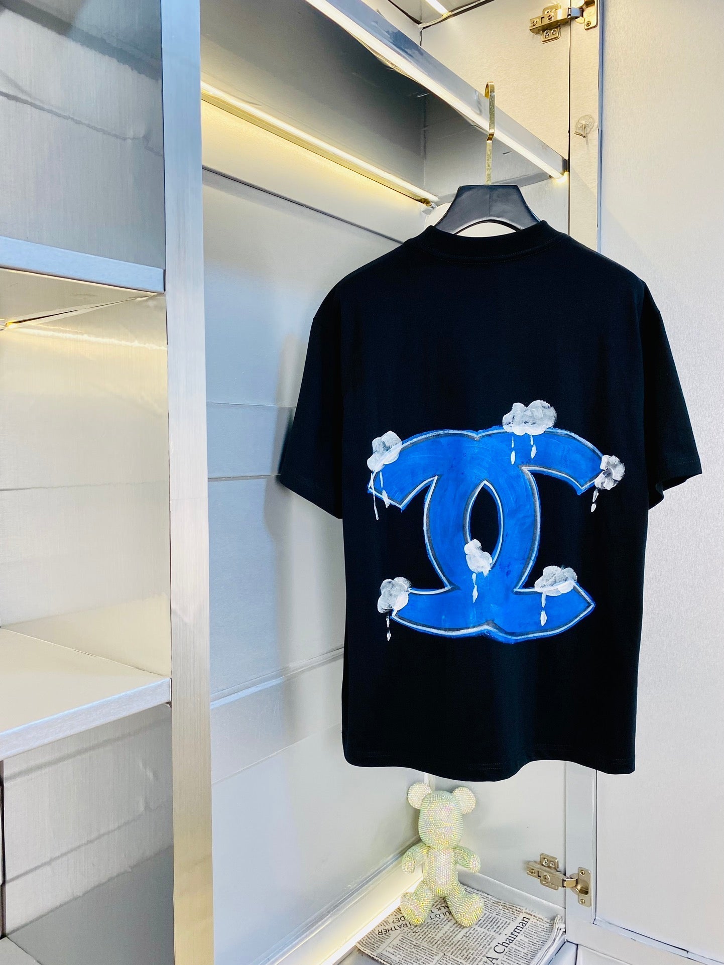 CC 2026 Short Sleeve T-Shirt Double C Blue Cotton 131362