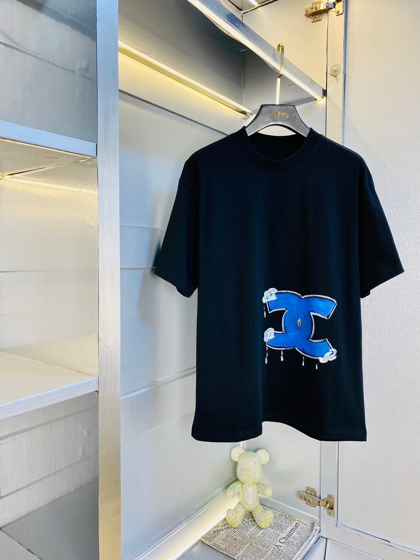 CC 2026 Short Sleeve T-Shirt Double C Blue Cotton 131362