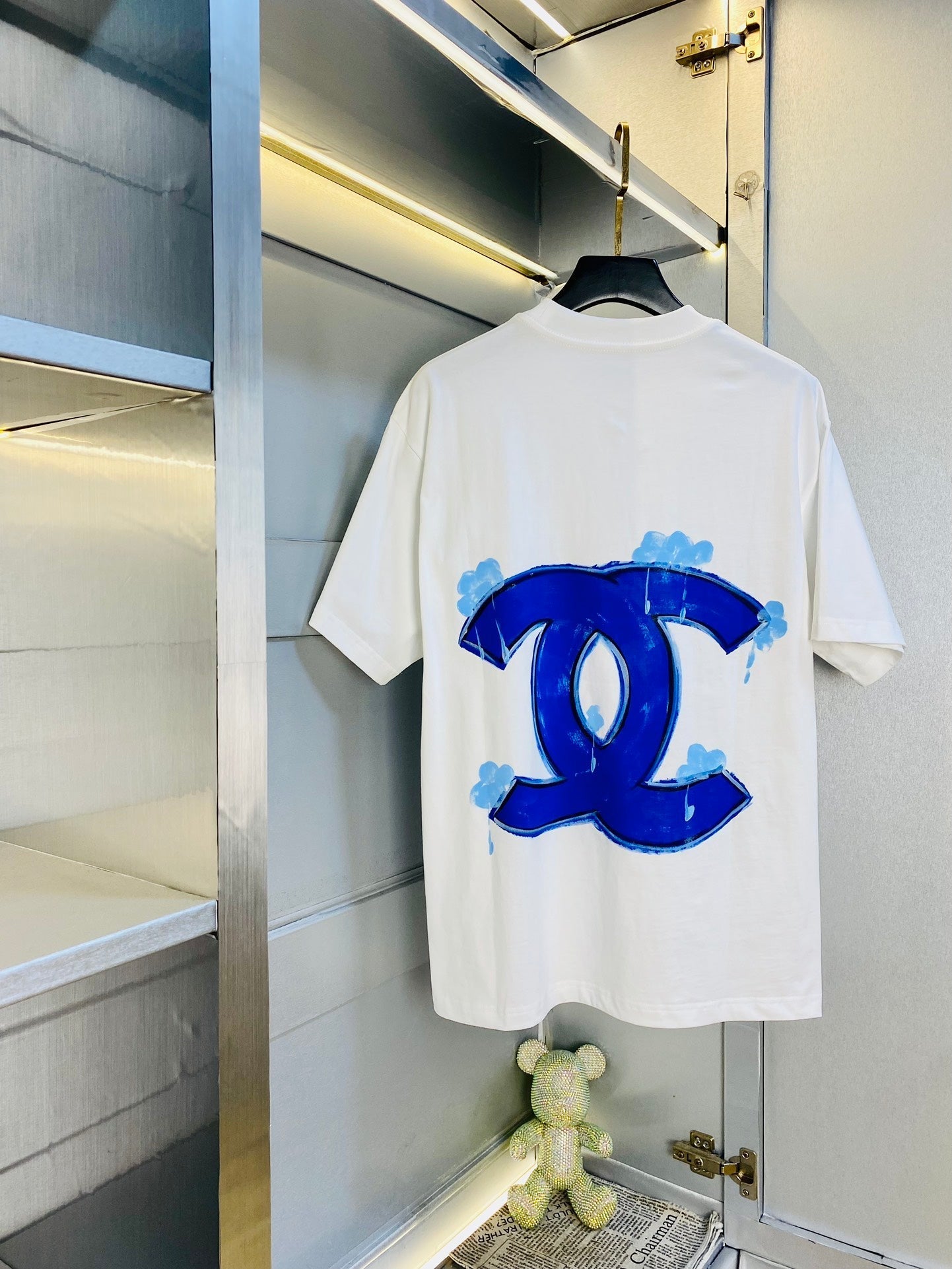 CC 2026 Short Sleeve T-Shirt Double C Blue Cotton 131362