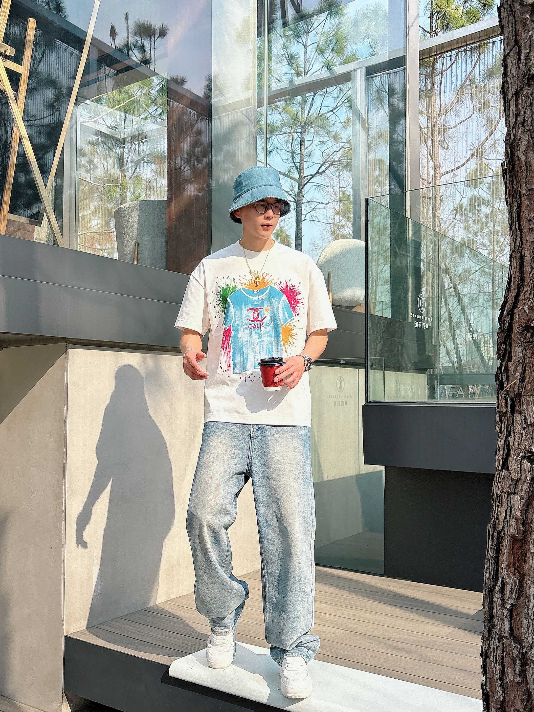 CC 2026 Hand-Painted  Short-Sleeve T-Shirt Multicolor 419022