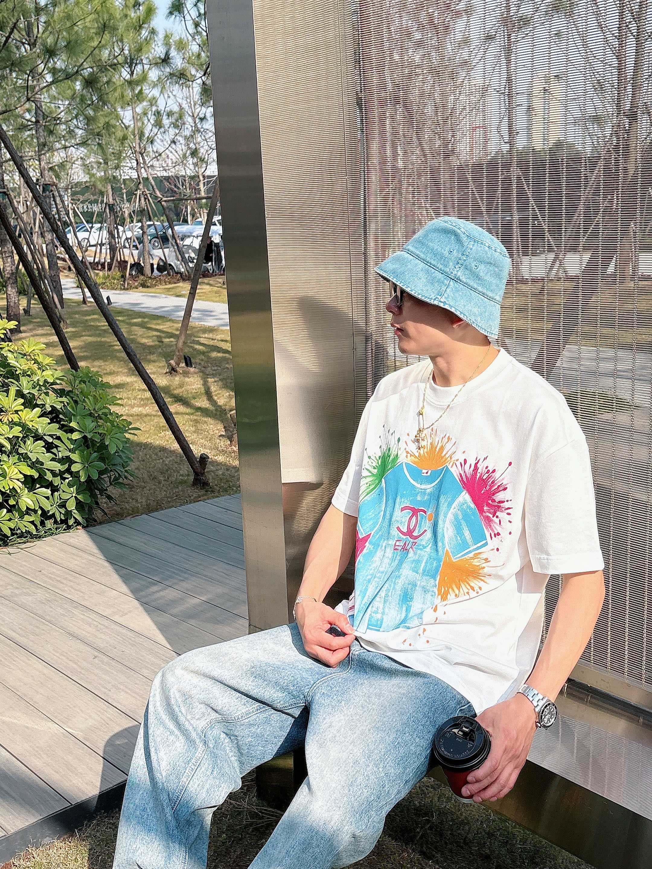 CC 2026 Hand-Painted  Short-Sleeve T-Shirt Multicolor 419022