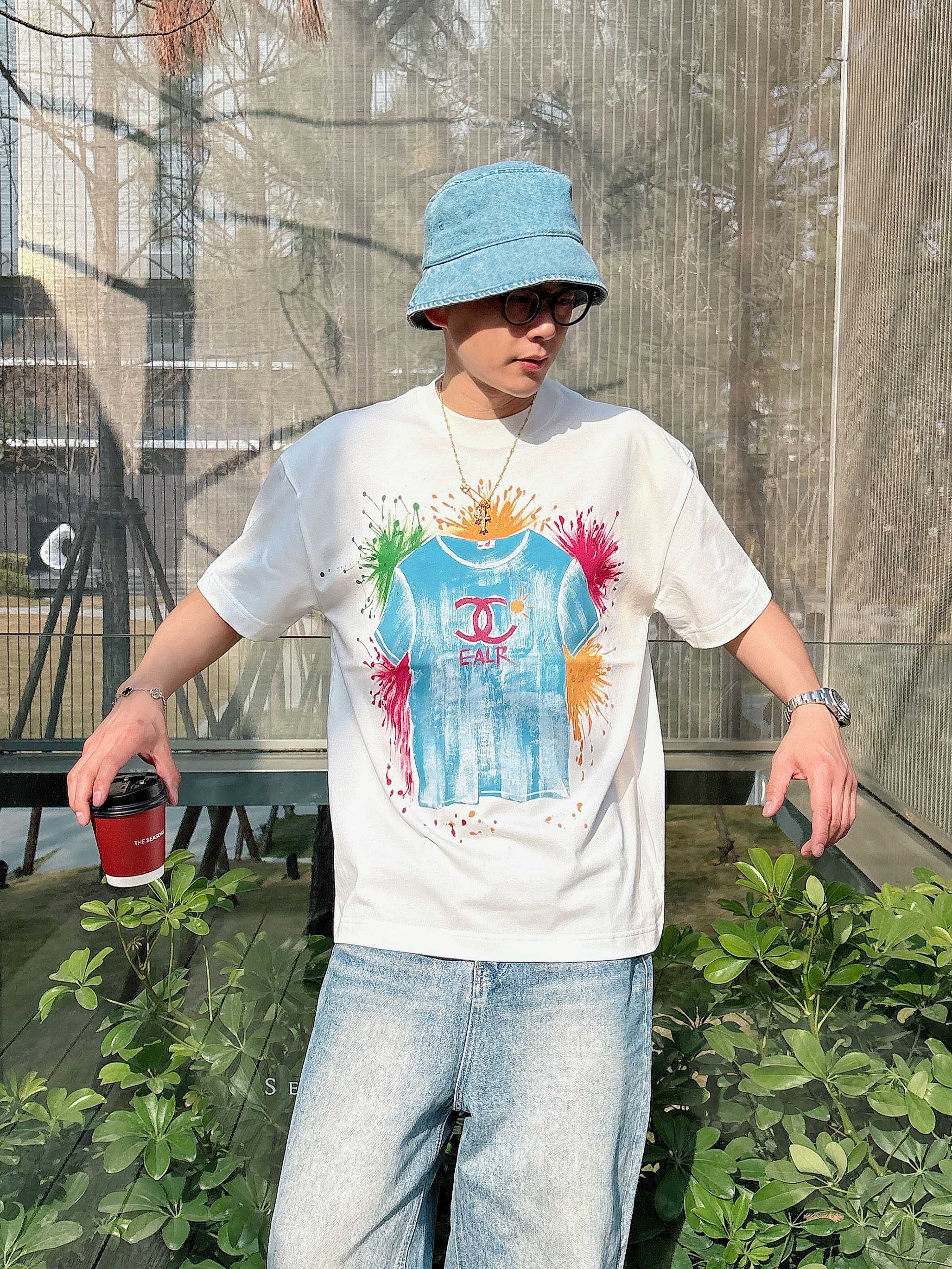 CC 2026 Hand-Painted  Short-Sleeve T-Shirt Multicolor 419022