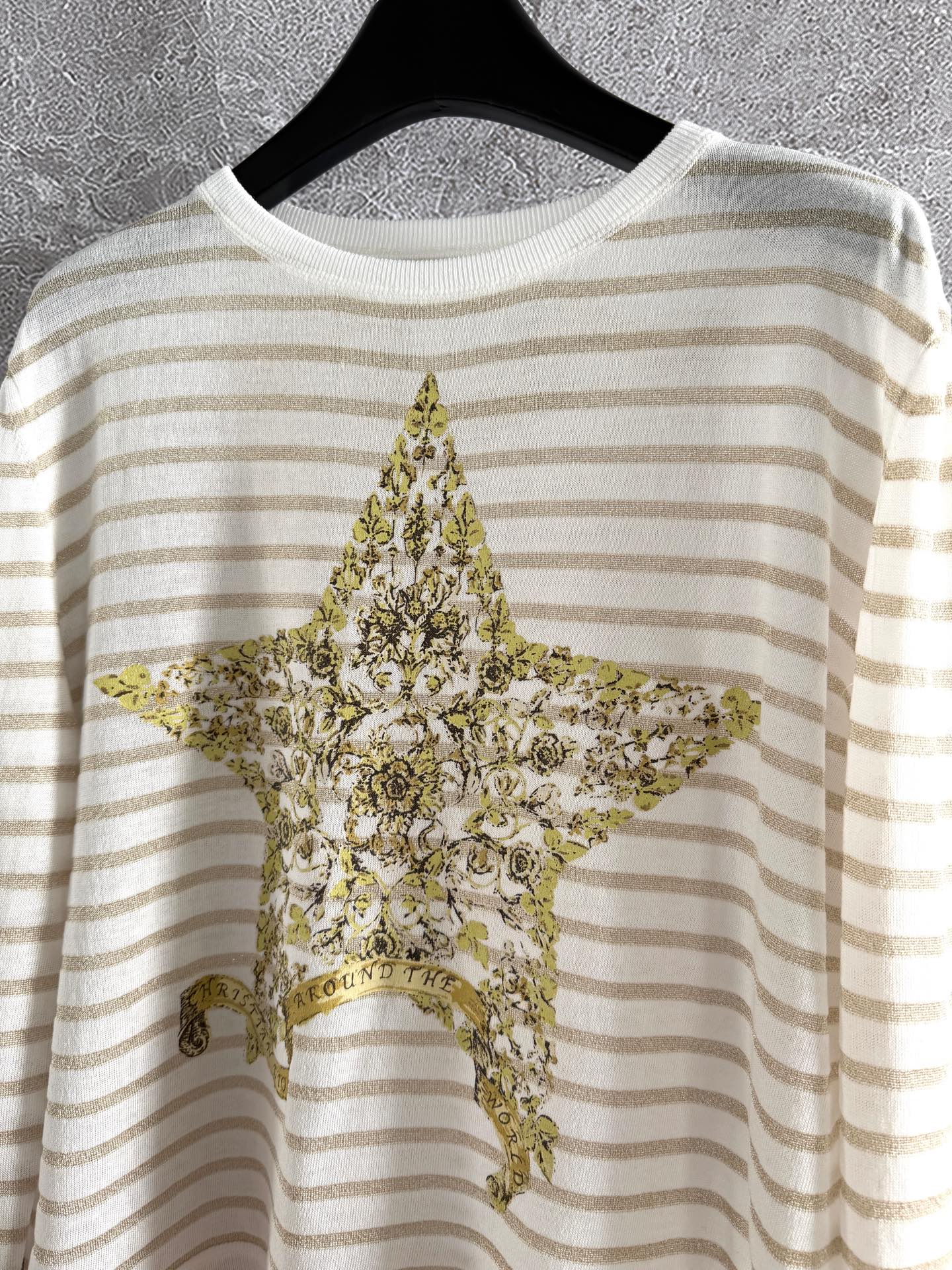 CD Lucky Star Gilded Sweater Beige Yellow Linen Viscose