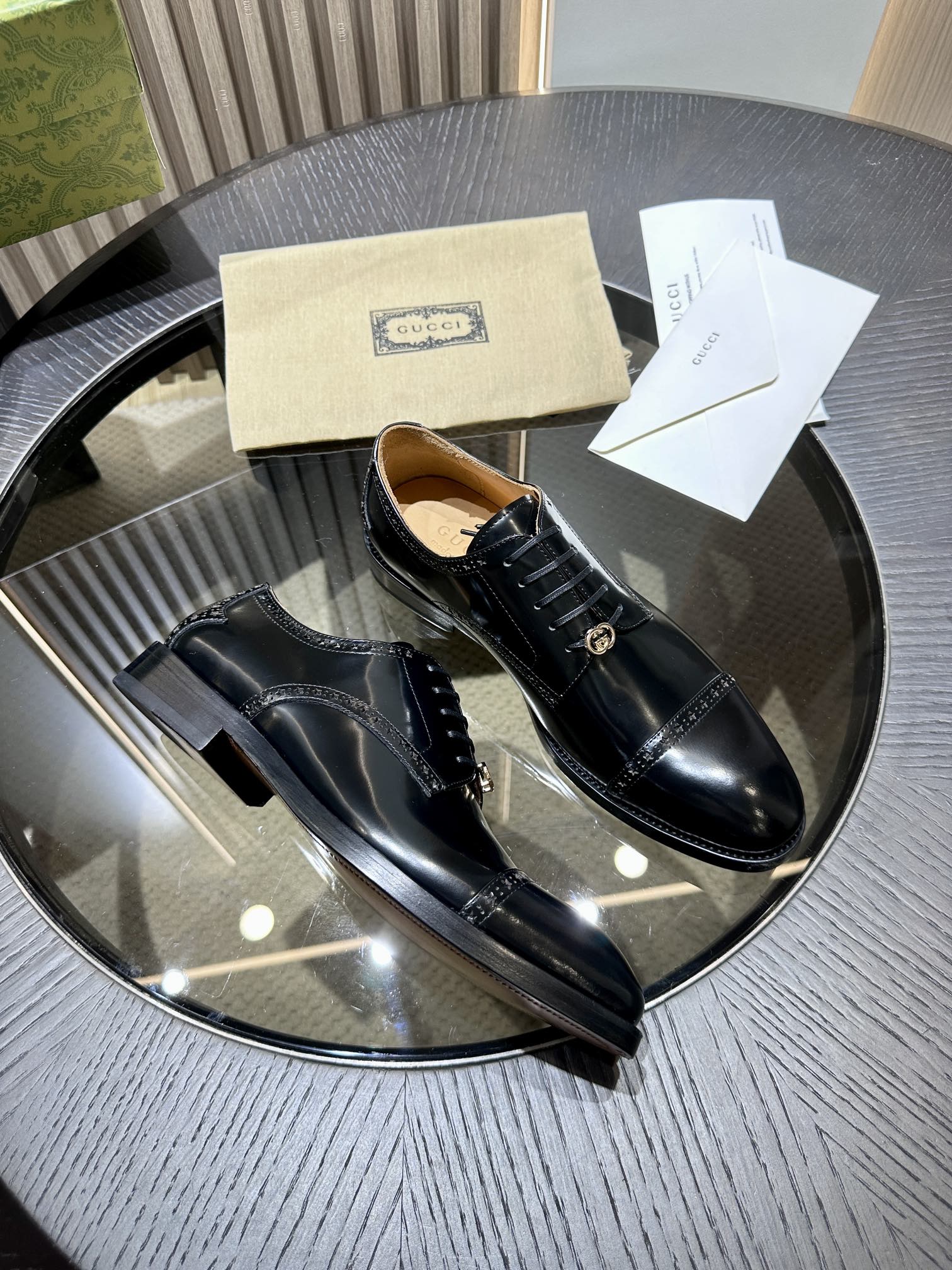 GG Men's Jordaan Shoe Black Patent Leather 527837