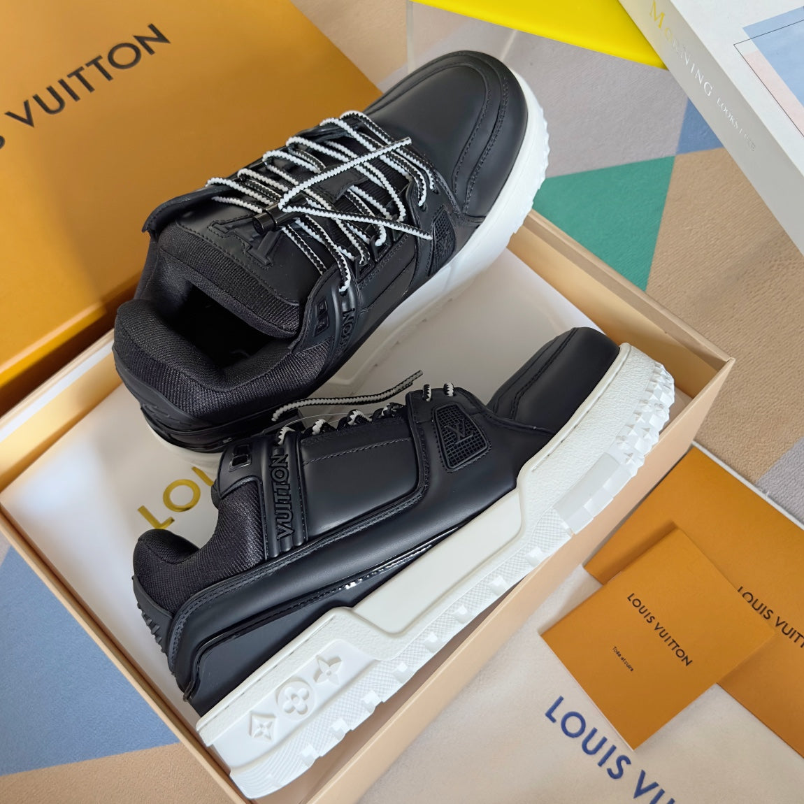 LV Trainer Maxi Sneaker 40mm Black Cowhide