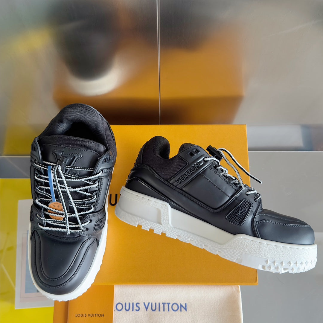 LV Trainer Maxi Sneaker 40mm Black Cowhide
