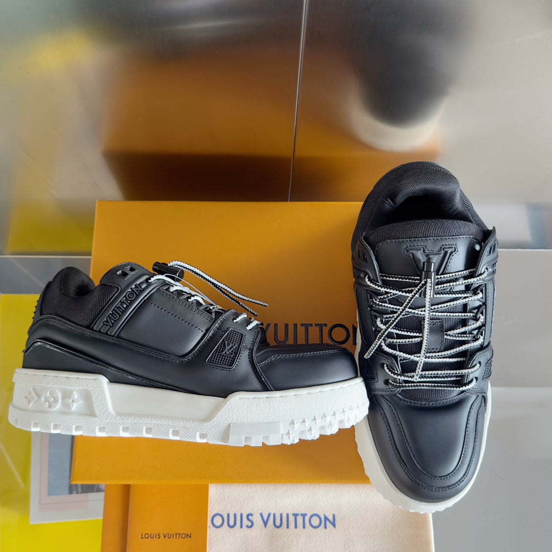 LV Trainer Maxi Sneaker 40mm Black Cowhide