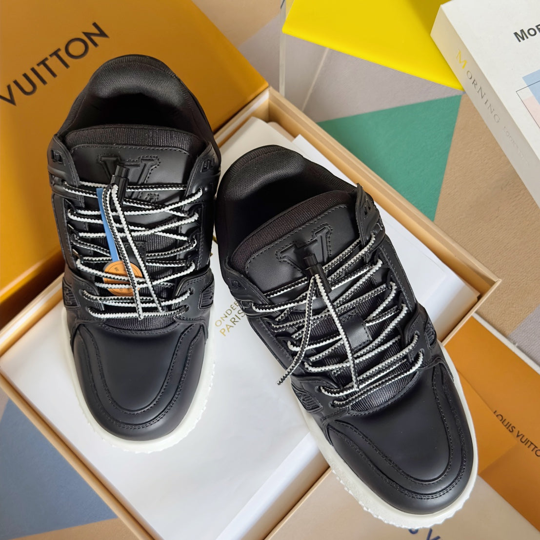 LV Trainer Maxi Sneaker 40mm Black Cowhide