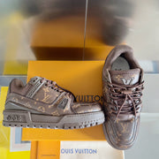 LV Trainer Maxi Sneaker 40mm Dark Brown Monogram Cowhide