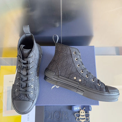 CD B23 High-Top Sneaker 35mm Black Oblique Jacquard Fabric