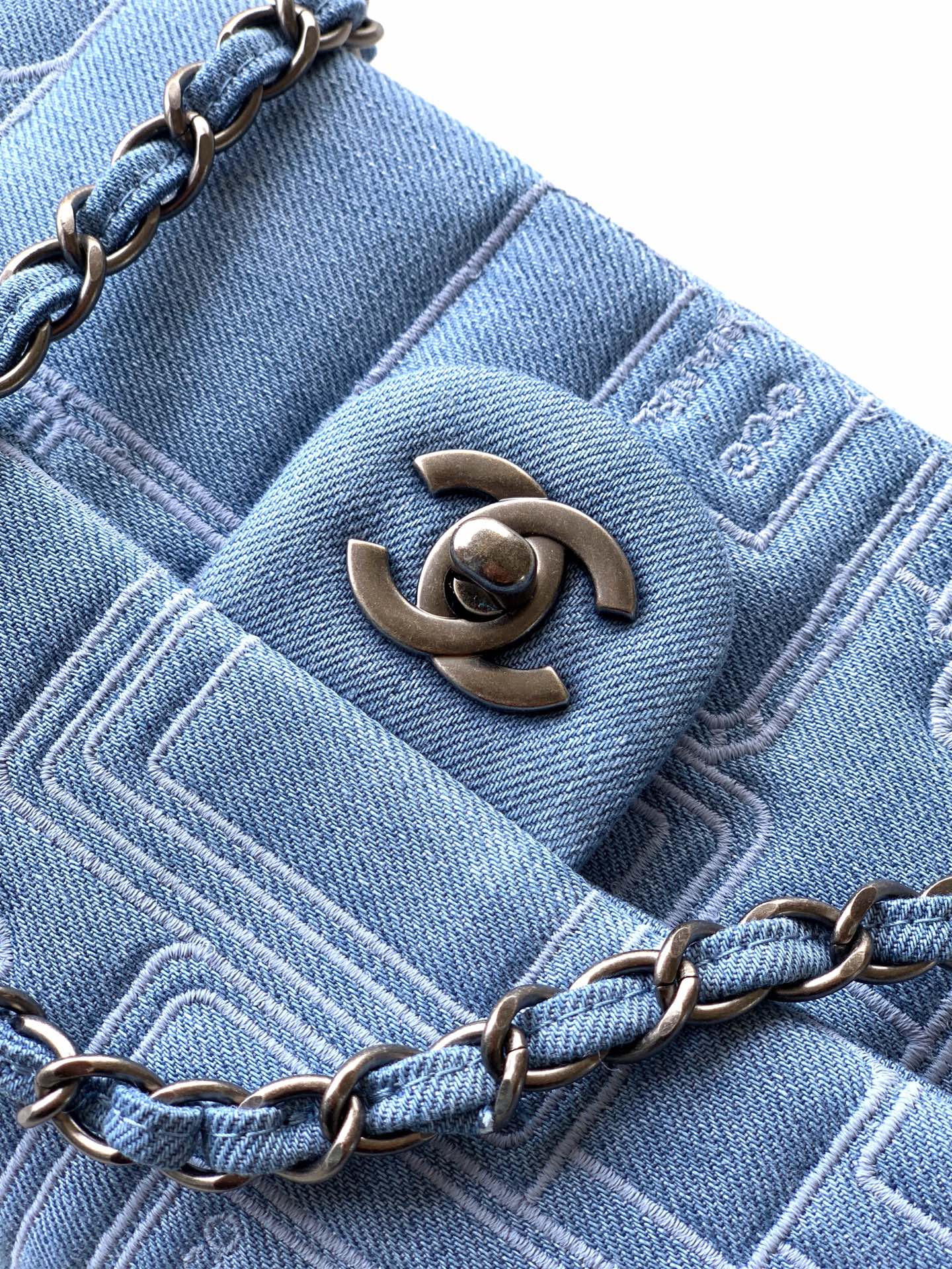 Chanel 2026 Flap Bag 20cm and 25cm Blue Denim Leather