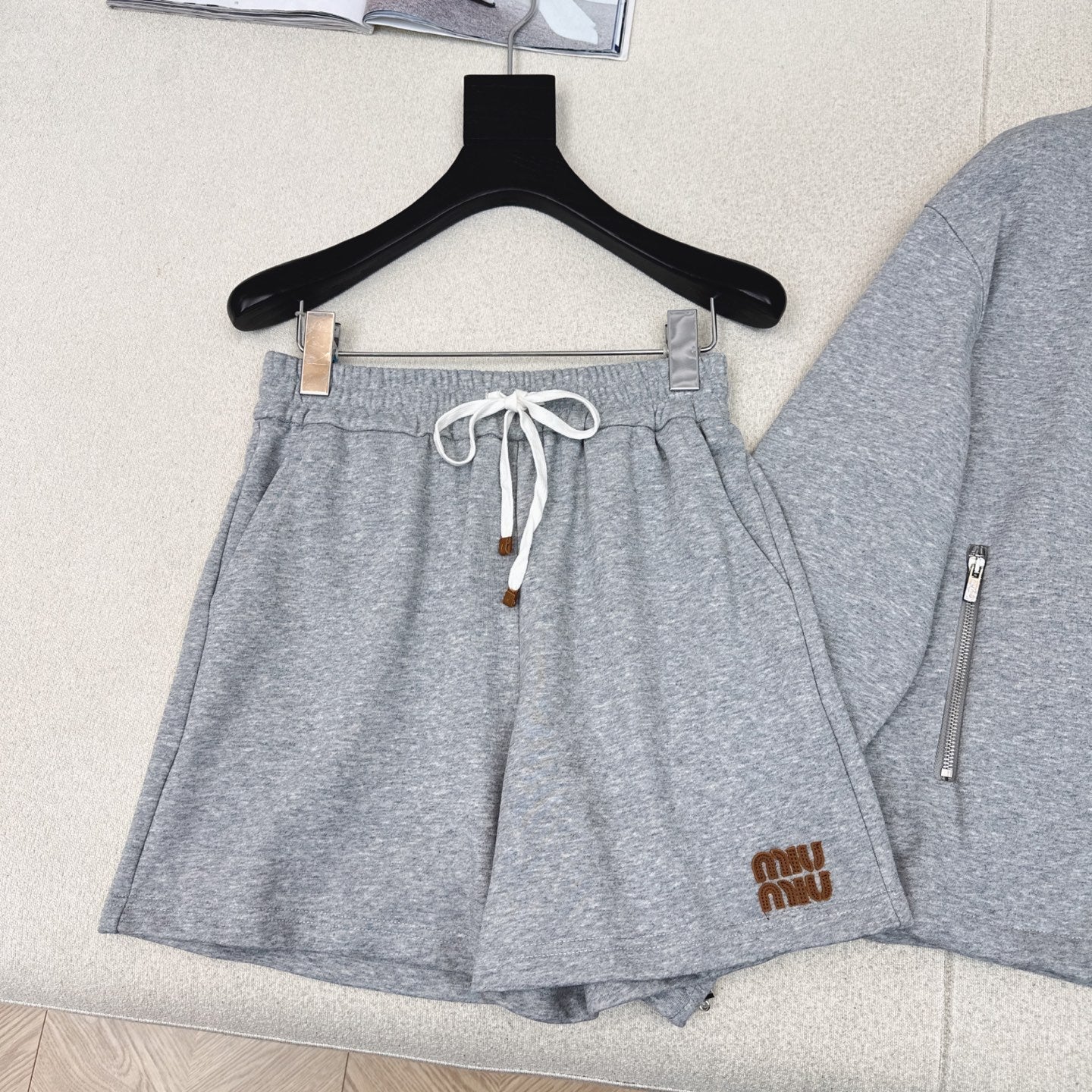Miumiu 2026 Set Gray Cotton Polyester