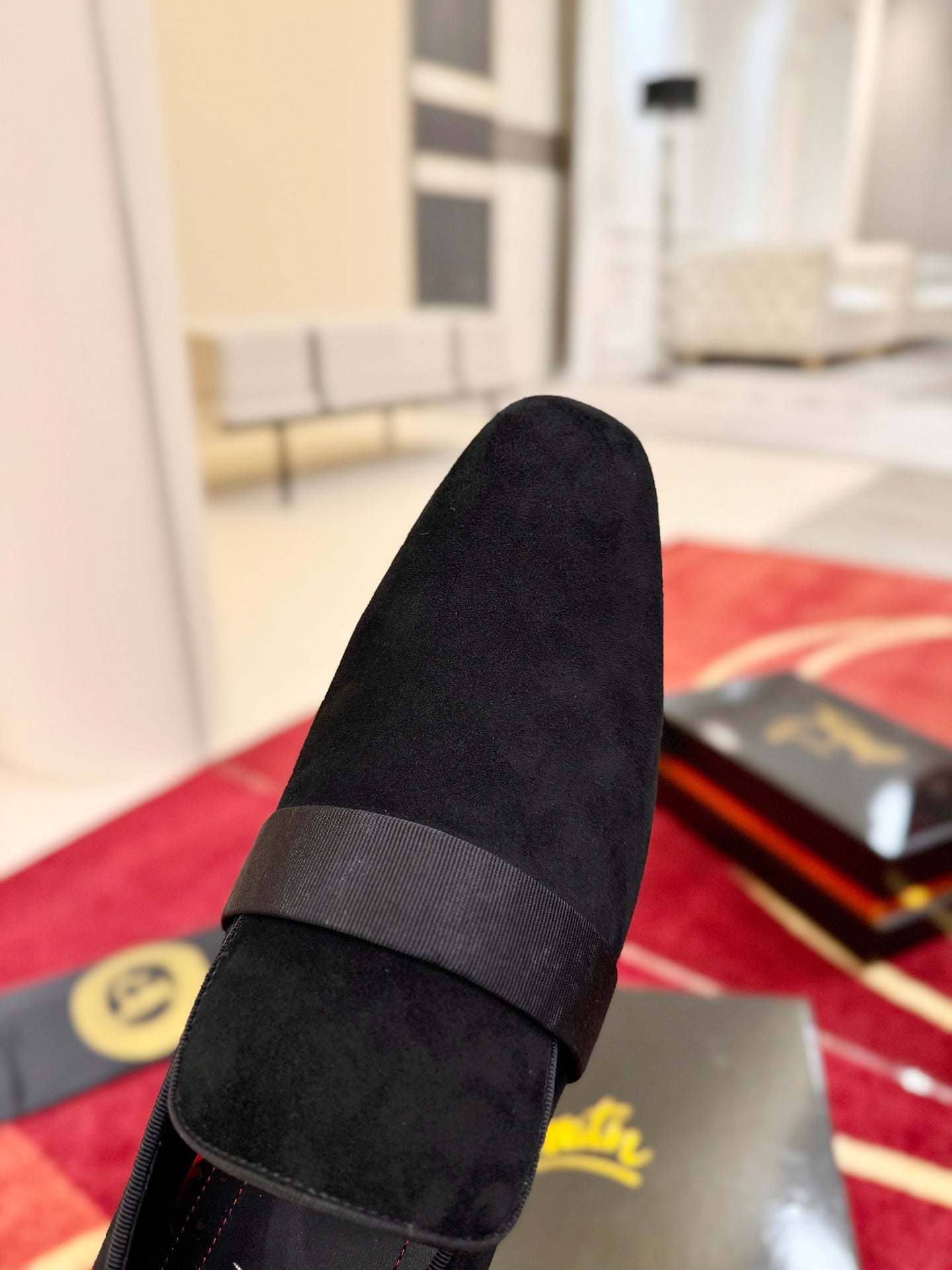 Christian Louboutin Dandydeco Velvet Loafer Suede 863842