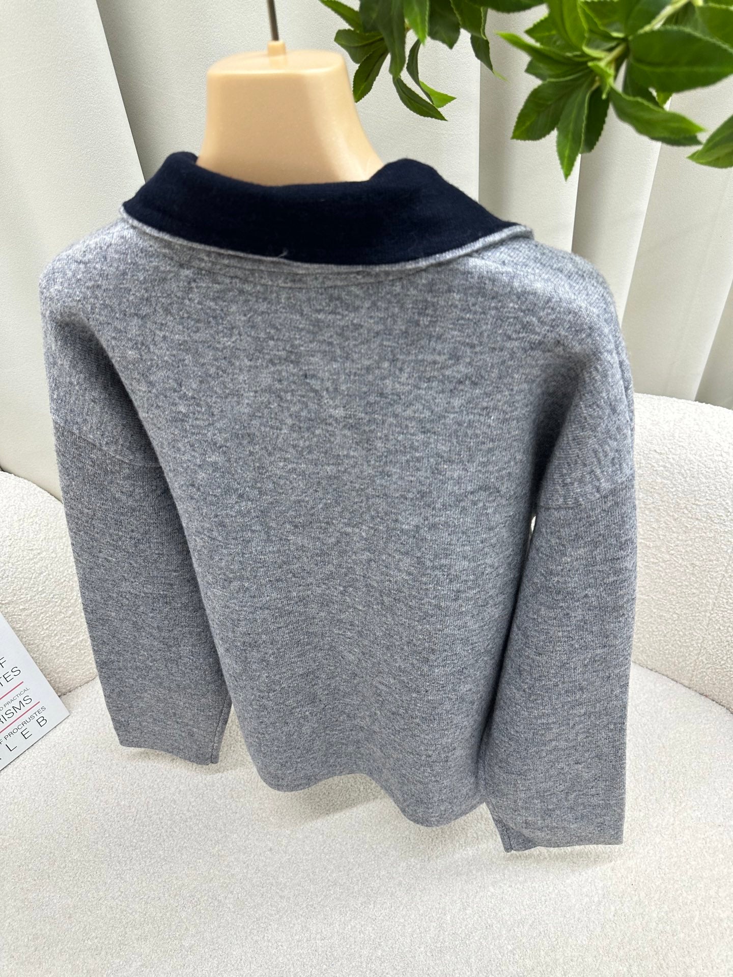 Miumiu 2026 Zip-up Top Grey Cashmere