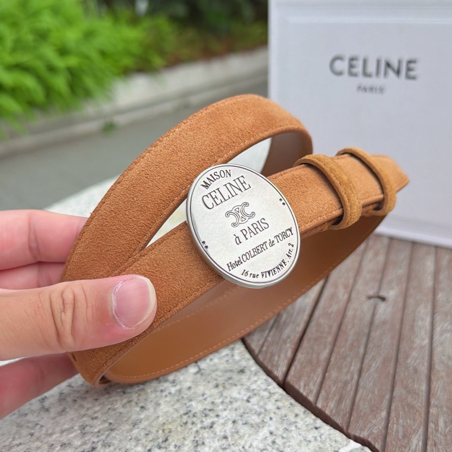 Celine 2026 Belt 2.5cm Suede