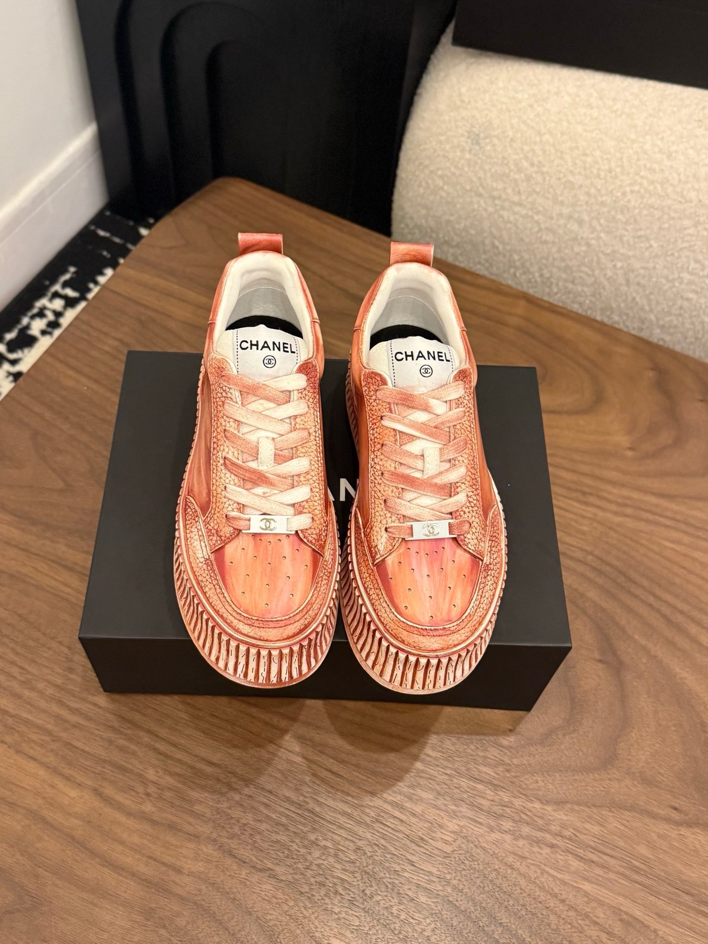 CC 26s Casual Sneaker Coral Orange Leather 183616