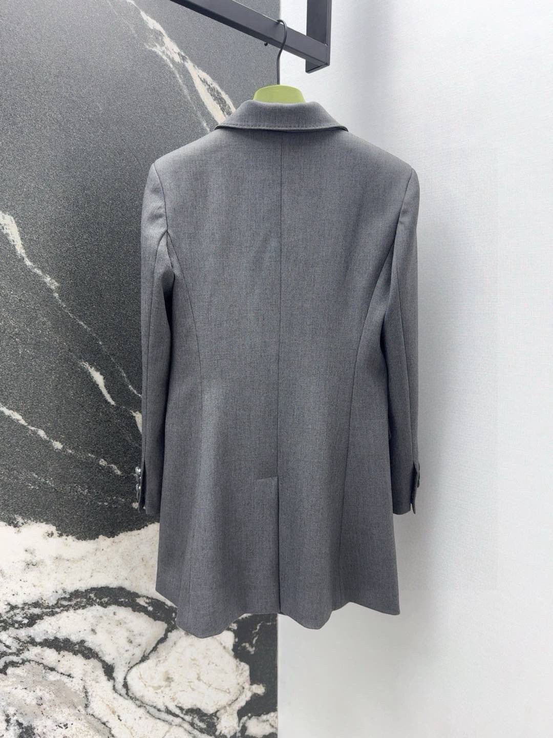 Gucci Suit Jacket Gray Polyester Fiber