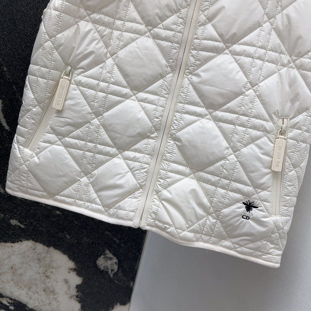 CD 25 Plaid Quilted Clothing Set White Polyester
