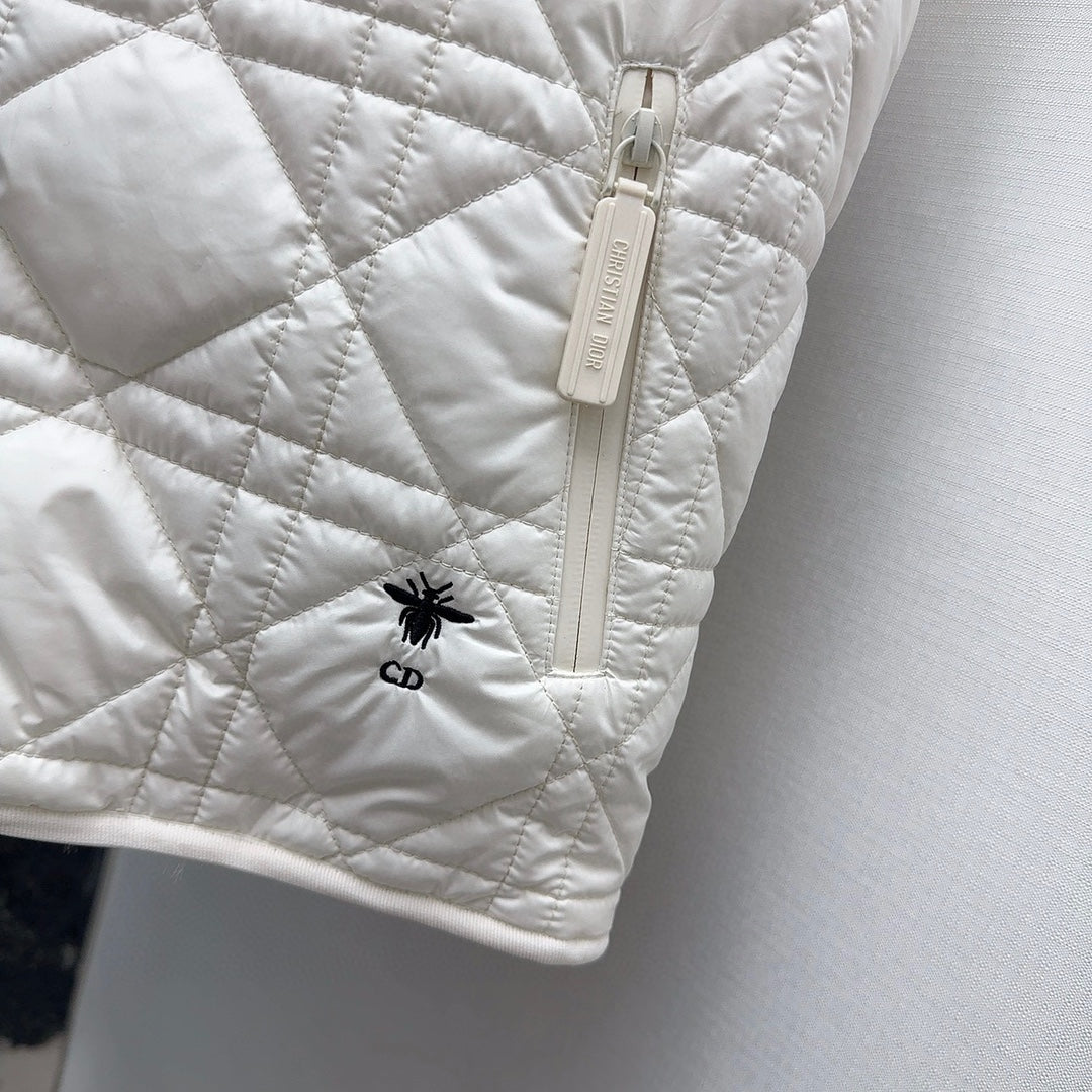 CD 25 Plaid Quilted Clothing Set White Polyester