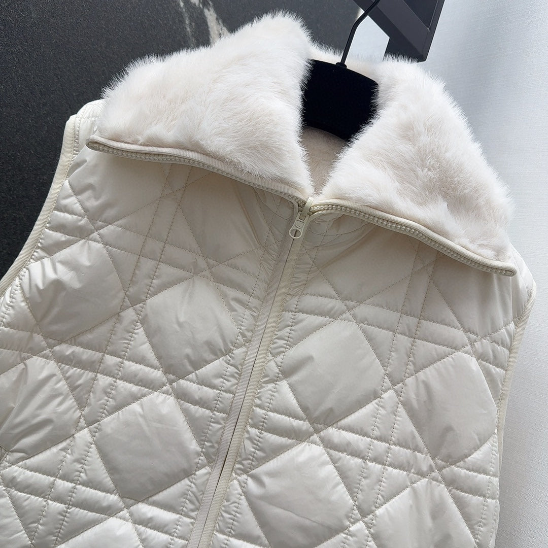 CD 25 Plaid Quilted Clothing Set White Polyester