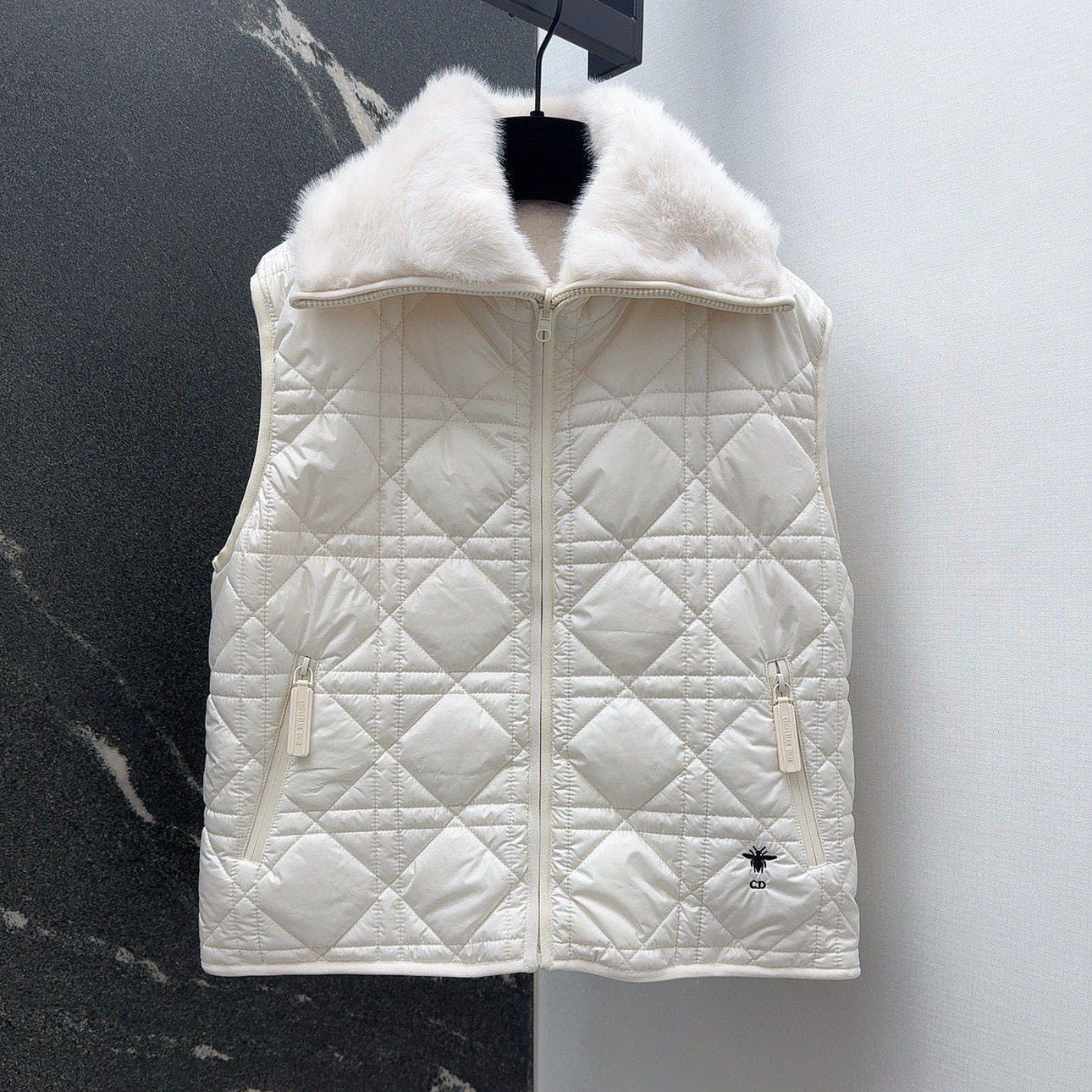 CD 25 Plaid Quilted Clothing Set White Polyester