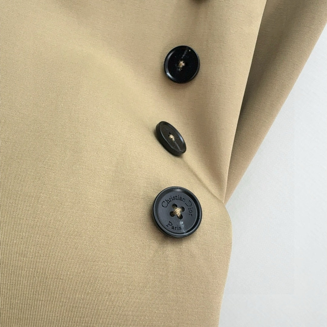CD 25 Trench Coat Beige Cotton And Polyester