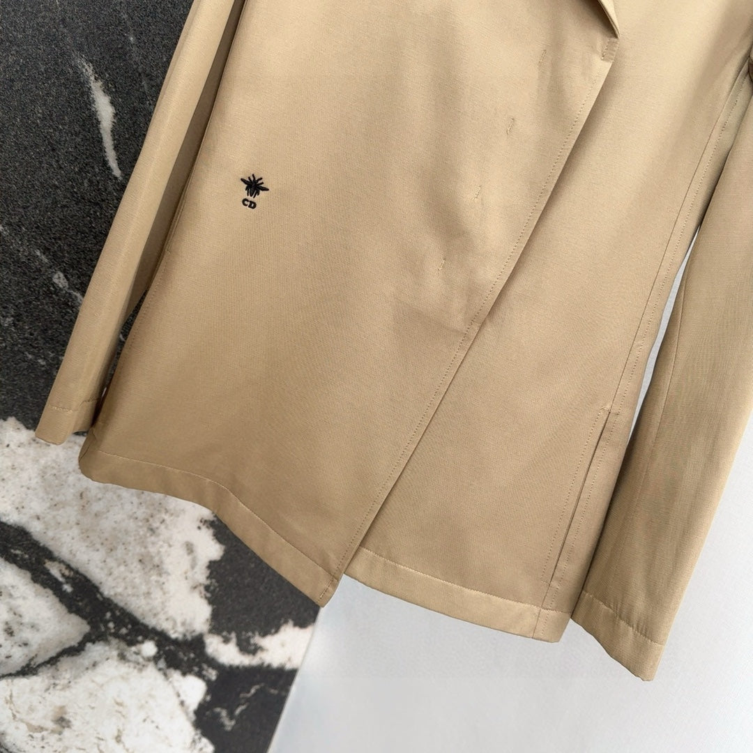 CD 25 Trench Coat Beige Cotton And Polyester