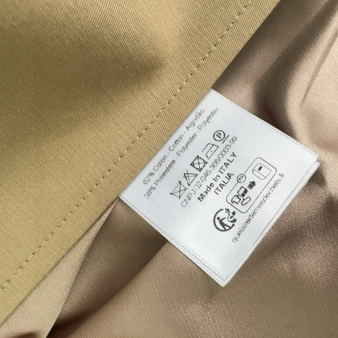 CD 25 Trench Coat Beige Cotton And Polyester