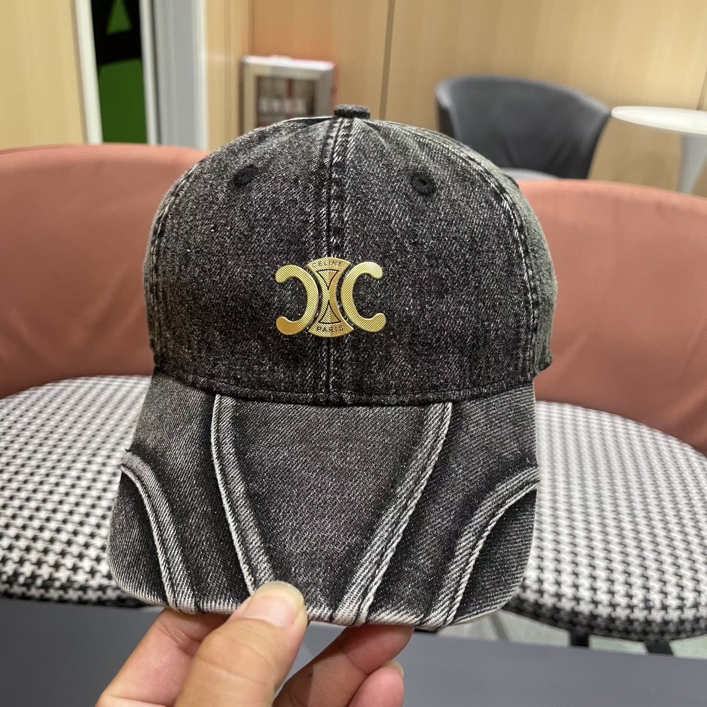 Celine Baseball Denim Hat 196142