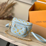 MINI BUMBAG 17 IN SKY YELLOW MONOGRAM CALFSKIN GOLD HARDWARE