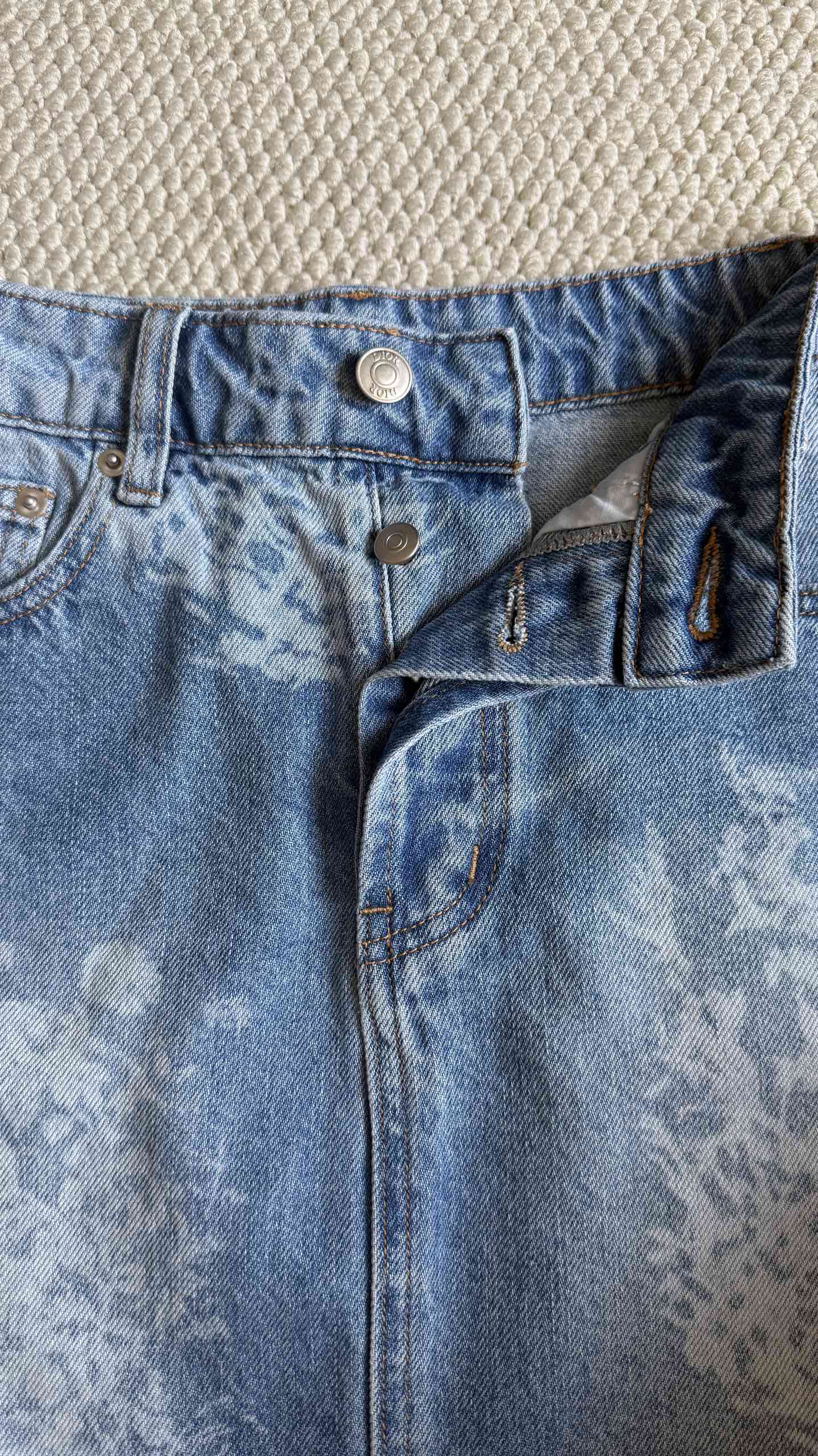 Dior 2026 Denim Mini Skirt Blue Cotton 756846