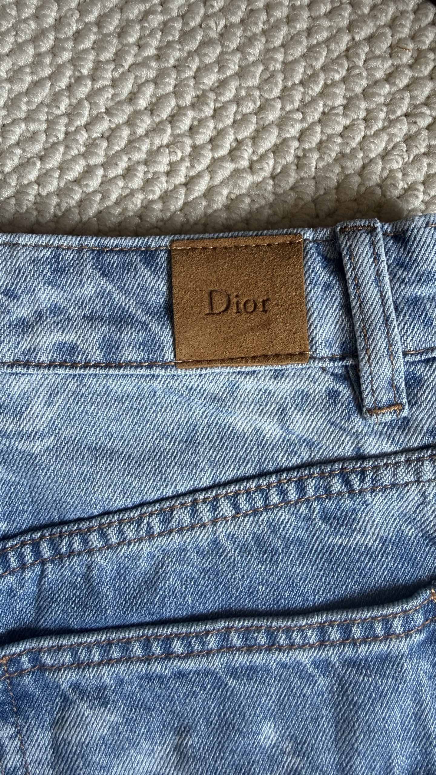 Dior 2026 Denim Mini Skirt Blue Cotton 756846