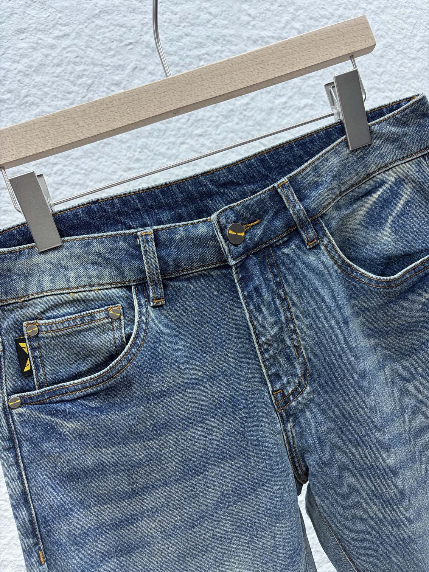 Fendi 2026 Men's Jeans Blue Denim 738152