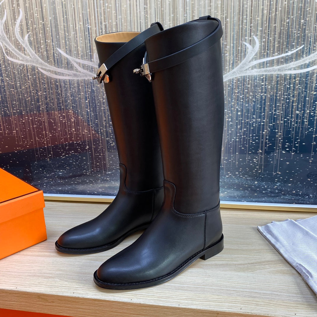 HM Jumping Boot In Black Calfskin 987476