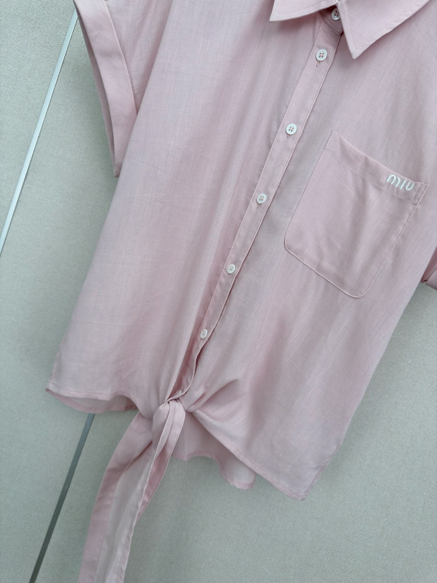 MiuMiu 2026 Short-Sleeved Shirt Tencel 636465