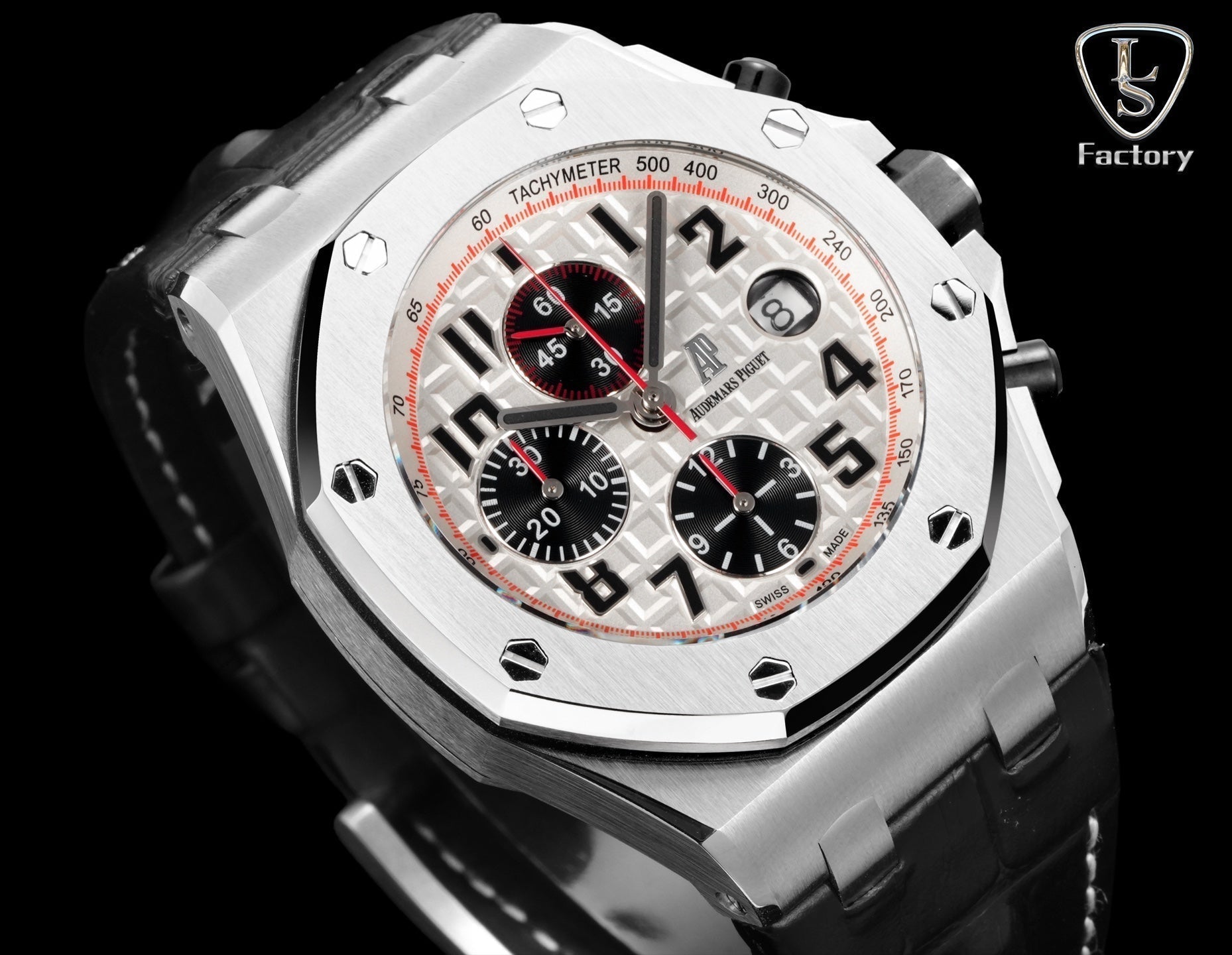 Audemars Piguet Royal Oak Offshore Chronograph 42mm Stainless Steel Black White Dial