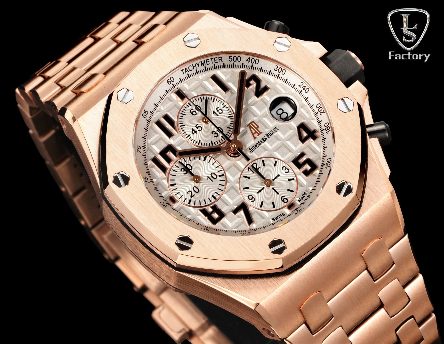 Audemars Piguet Royal Oak Offshore Chronograph 42mm Rose Gold Cream Dial