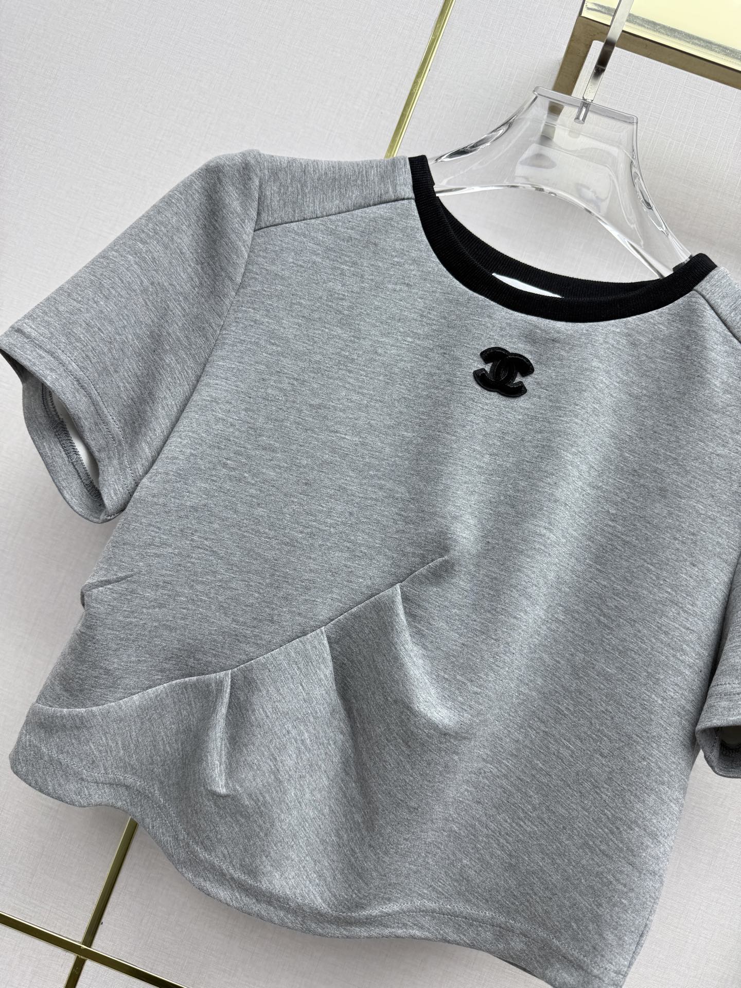 Chanel 2026 T-shirt with Skirt Set Gray Cotton 354770