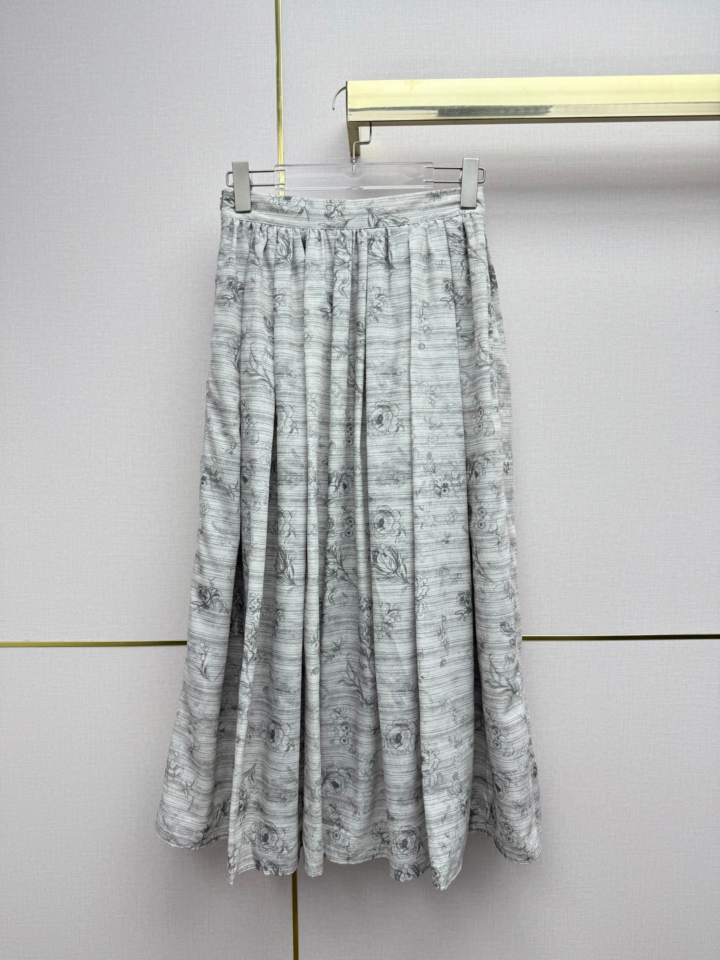 Dior 2026 Midi Skirt Grey Polyester 396914