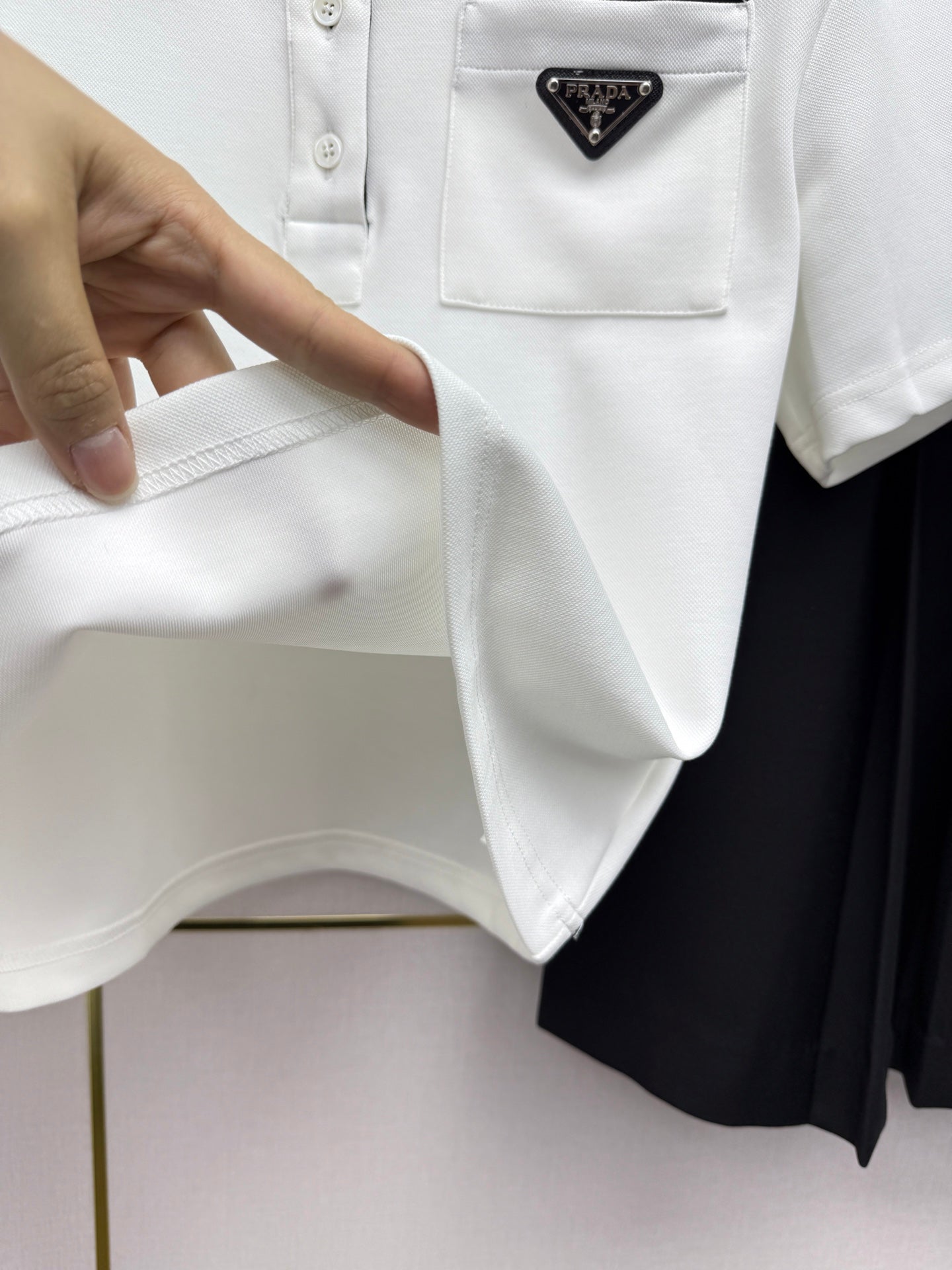 Prada 2026 Polo Shirt And Skirt Set Cotton 365048