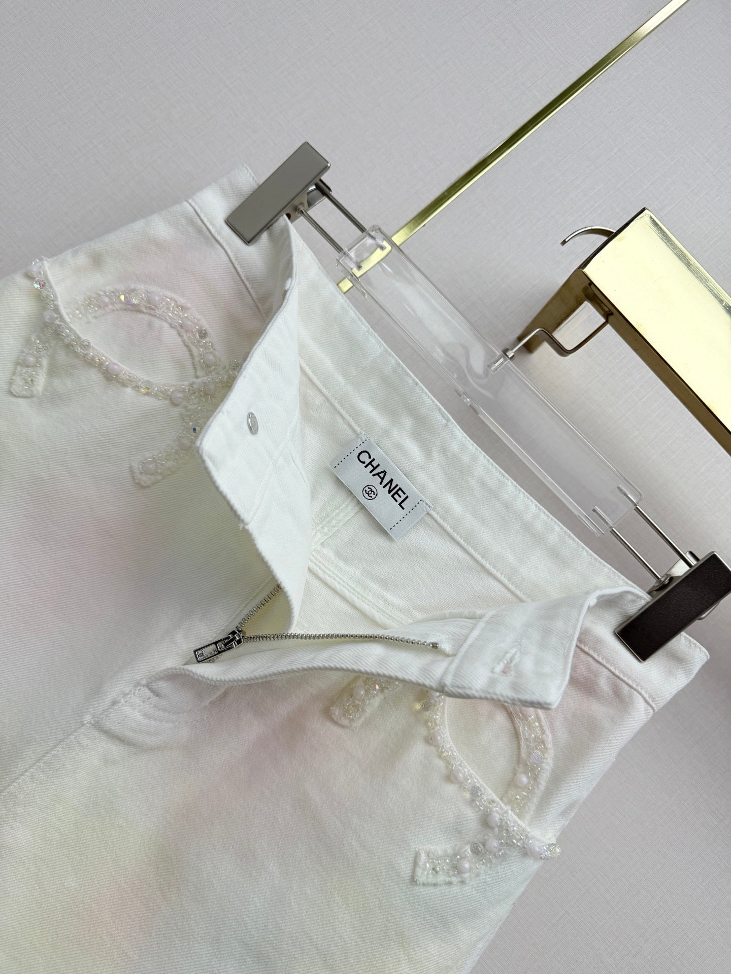 Chanel 2026 Midi Skirt White Cotton 858325