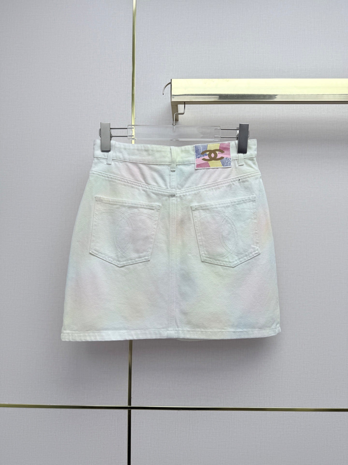Chanel 2026 Midi Skirt White Cotton 858325