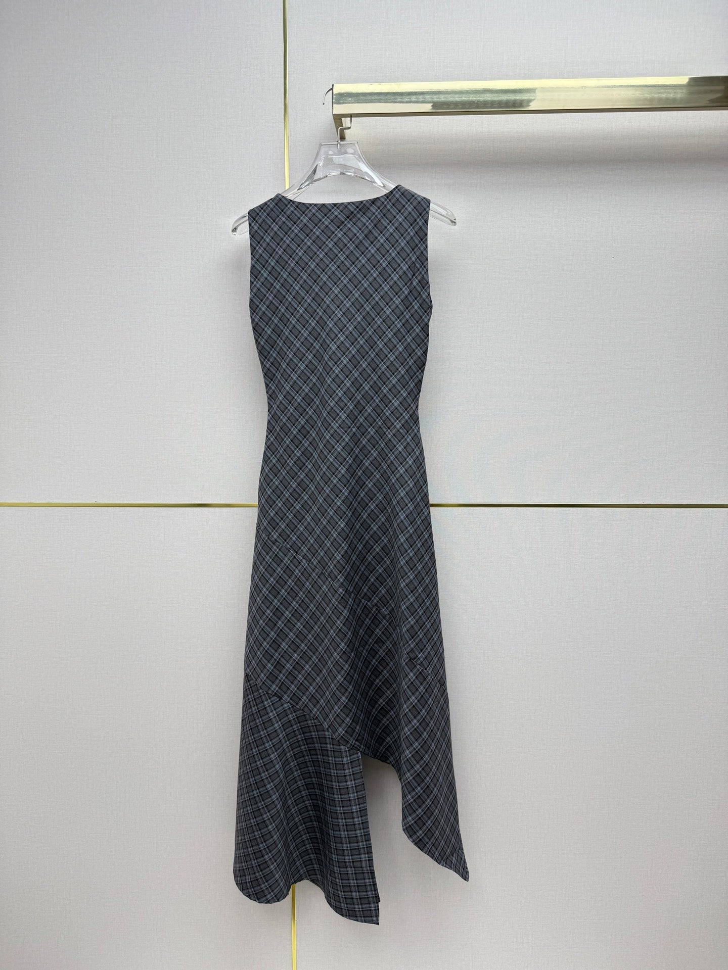 Prada 2026 Vest Dress Charcoal Gray Cotton 400164