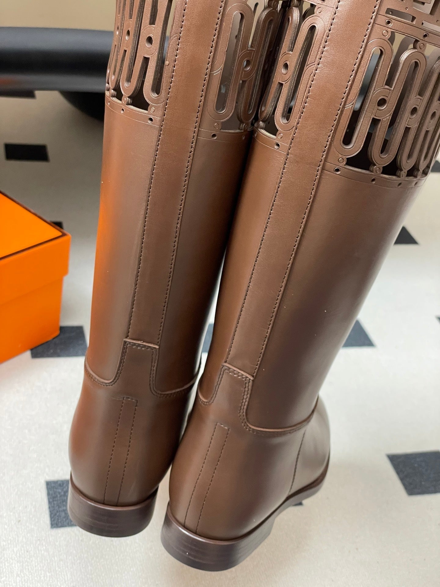 HM Jumping Boots Dark Brown Kelly Buckle Calfskin 423262
