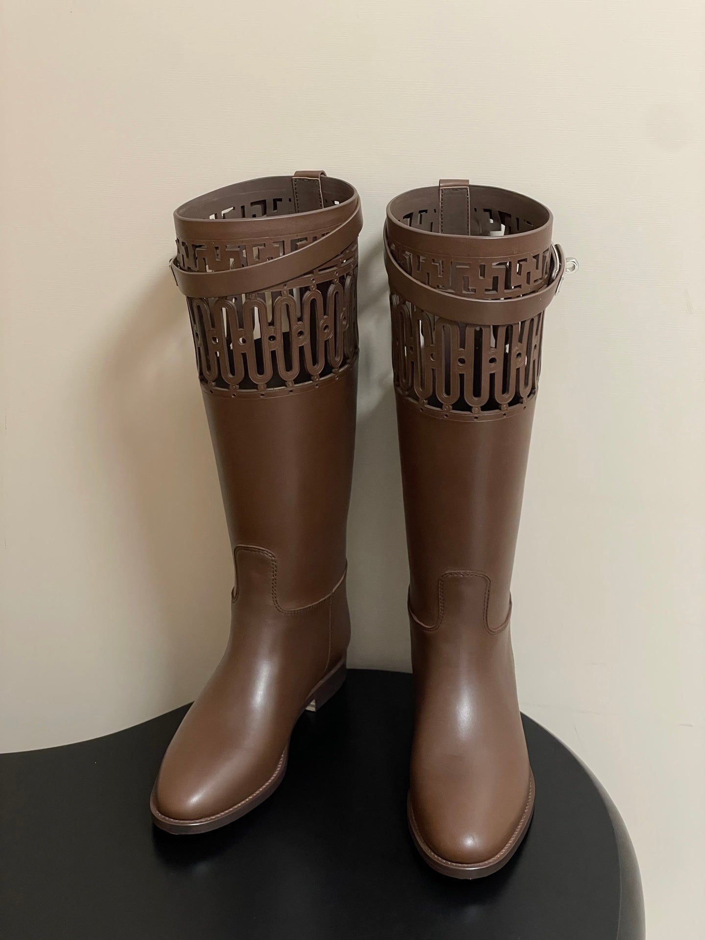 HM Jumping Boots Dark Brown Kelly Buckle Calfskin 423262