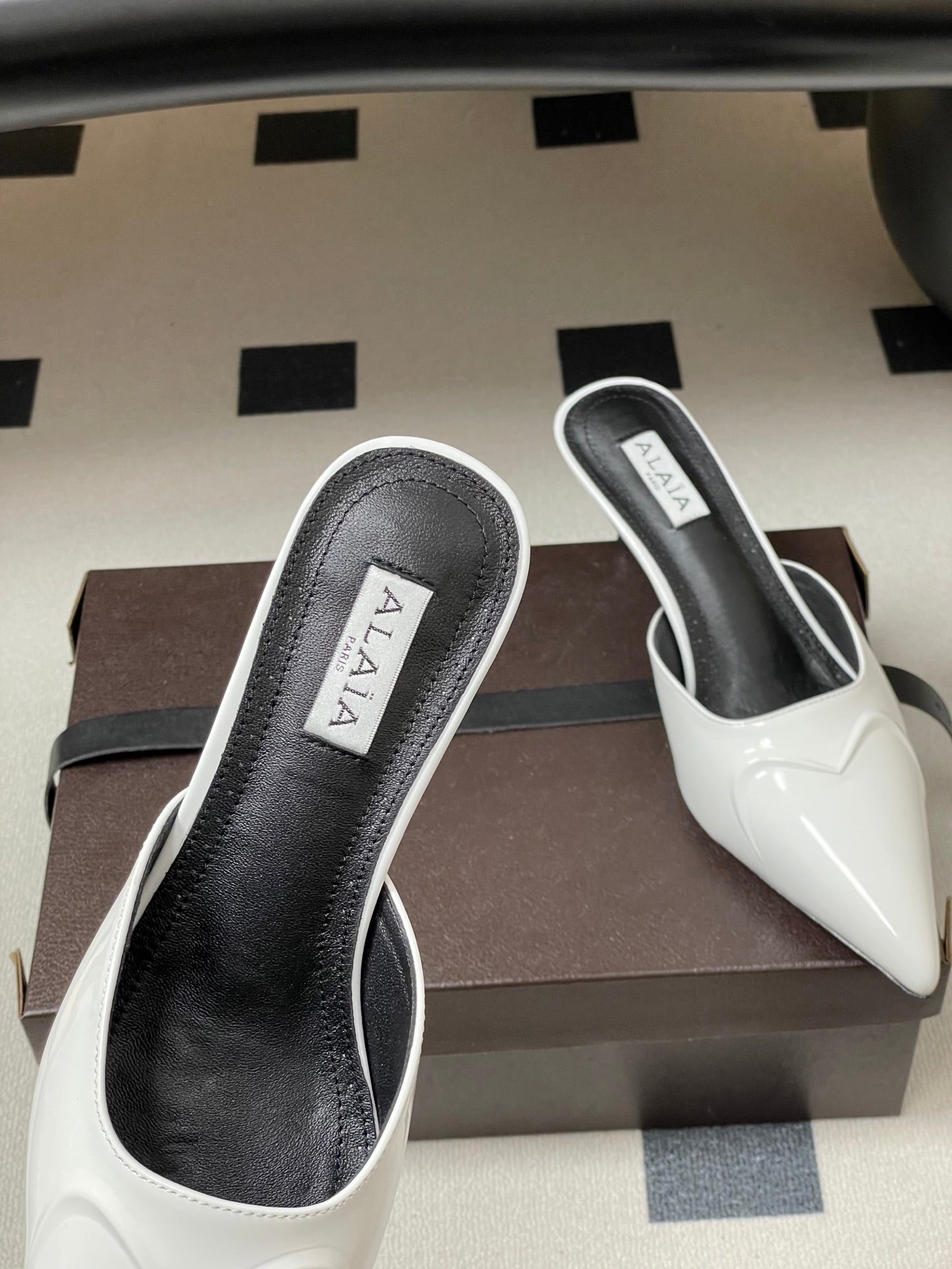 Alaia 2026 Mules 65mm Patent Leather 777413