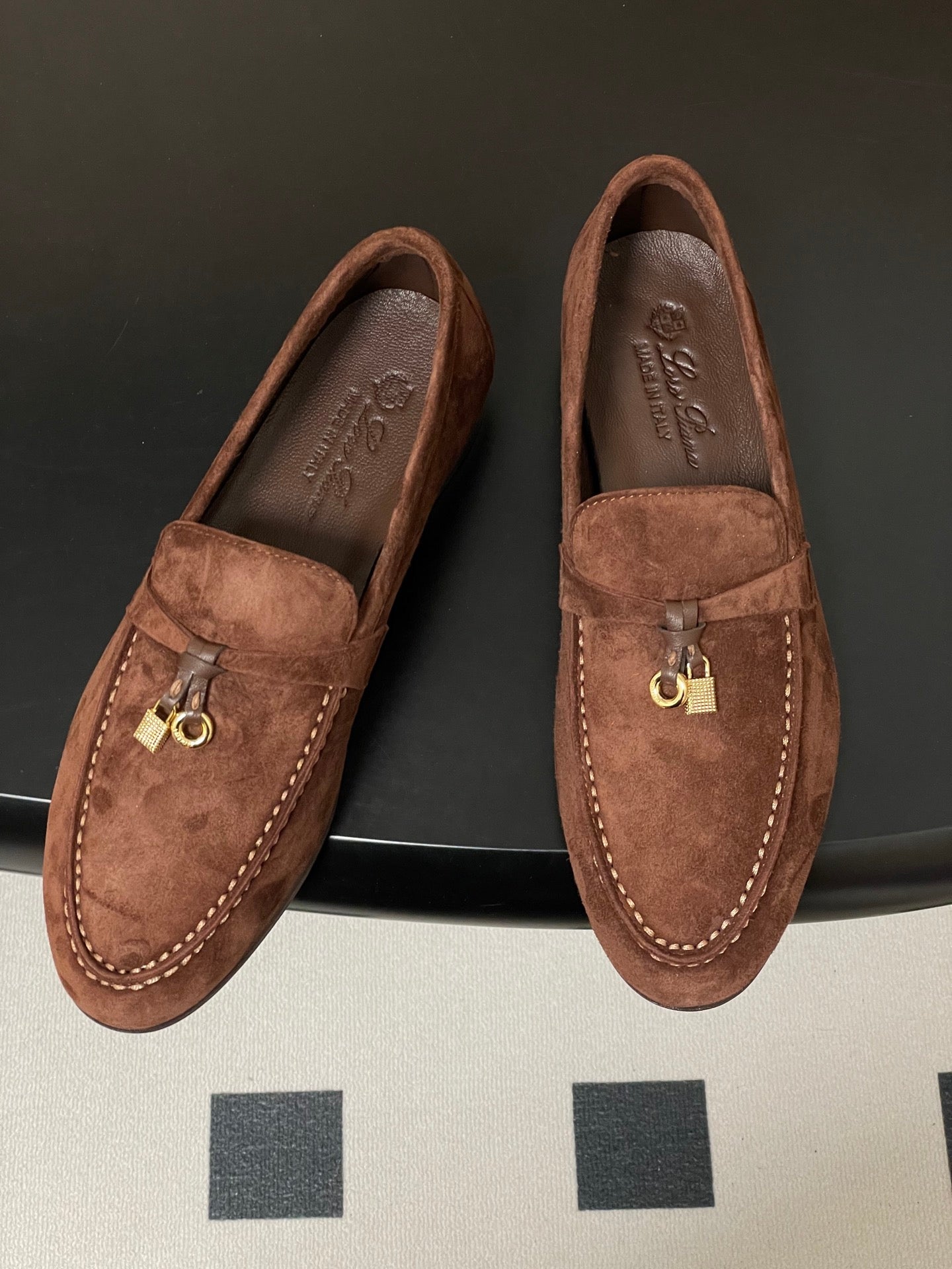 LP 26ss Summer Charms Walk Loafer Brown Gold Suede 181257