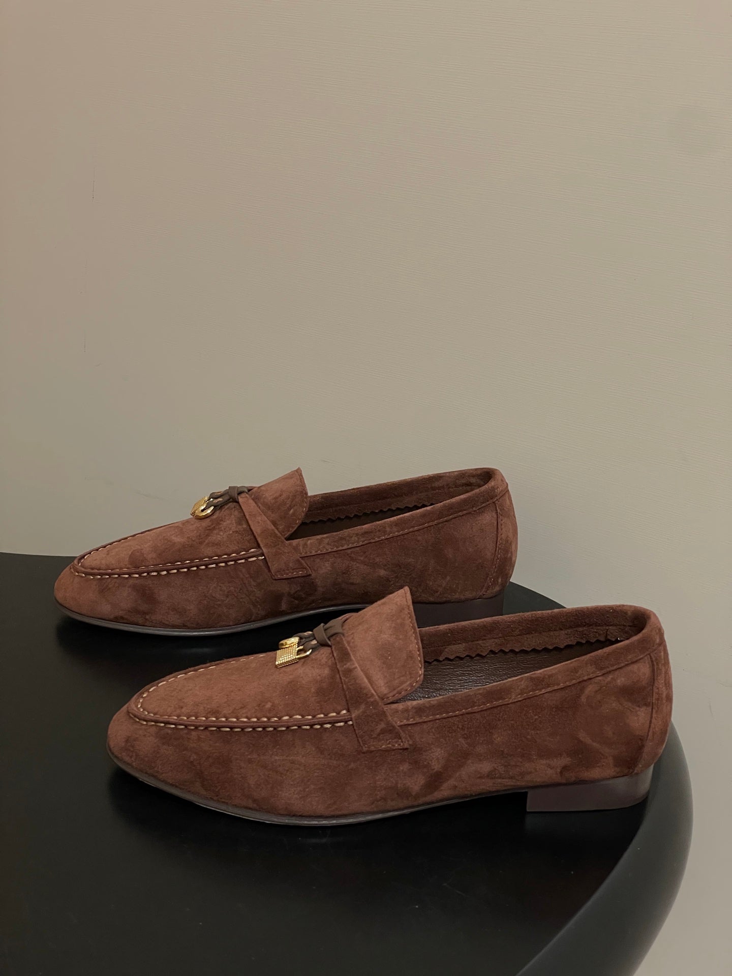 LP 26ss Summer Charms Walk Loafer Brown Gold Suede 181257
