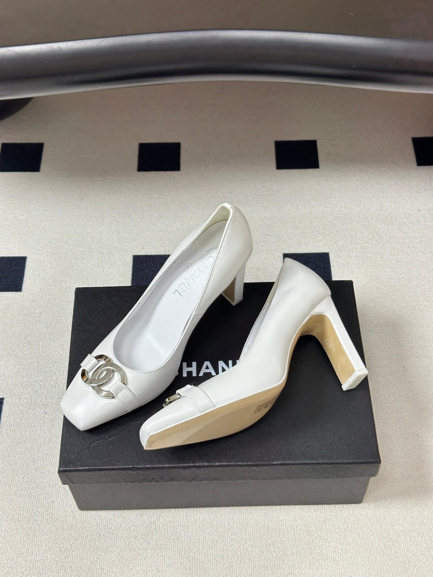 Chanel 2026 Chunky High Heels Leather Sheepskin 834665