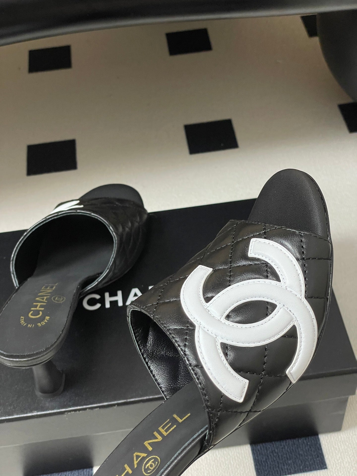 Chanel 2026 High-Heeled Sandals Lambskin Sheepskin 834712